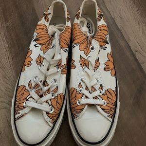 Converse sunflower print